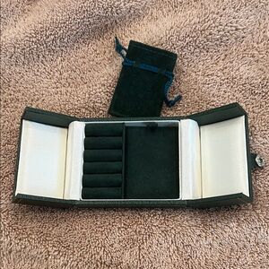 Forest Green Jewelry Travel Case